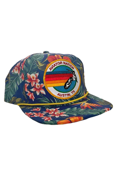 SIGNATURE ATX - VINTAGE SAFARI TWILL LOW RISE TRUCKER HATS Aviator Nation NAVY