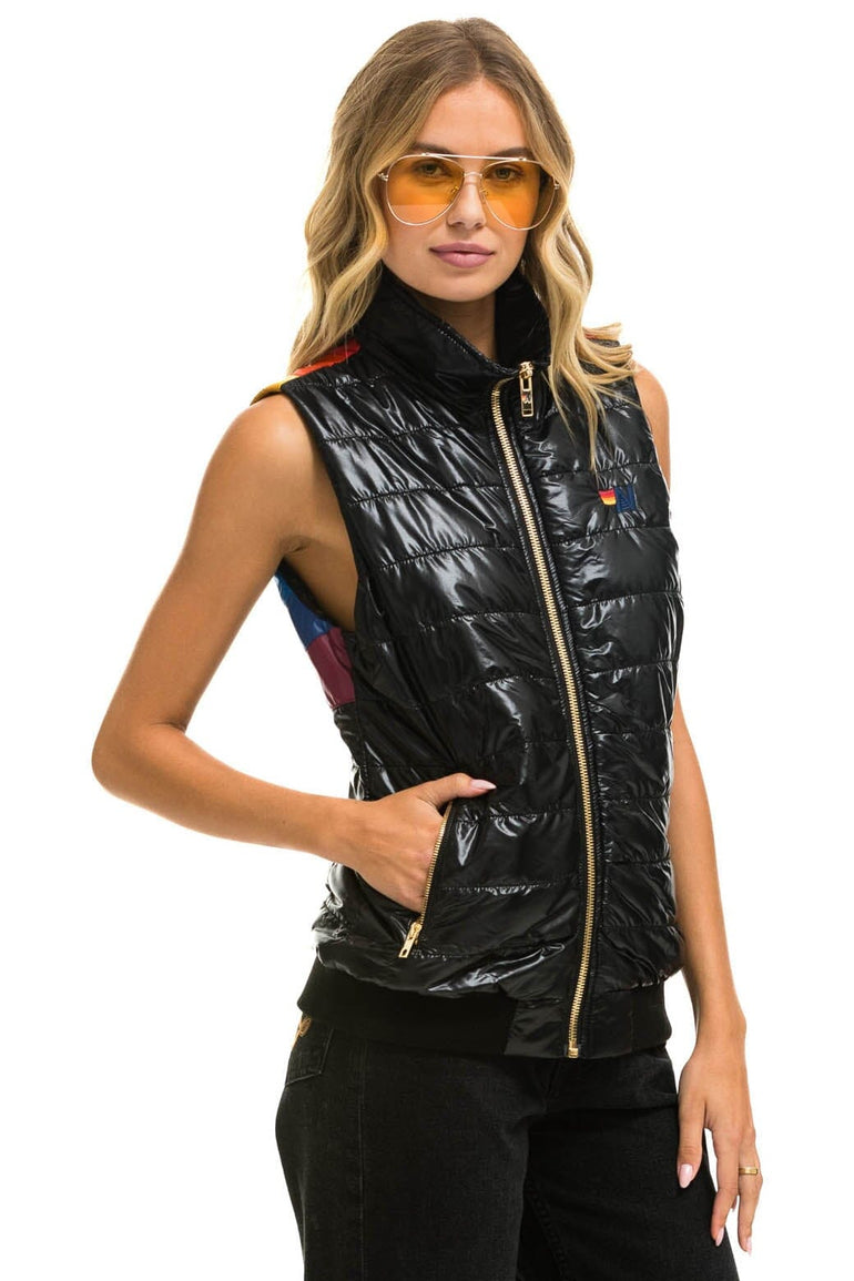 SUNBURST VEST - GLOSSY BLACK Women's Vest Aviator Nation