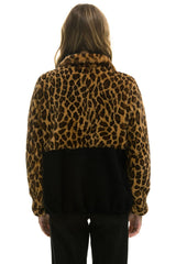 TEDDY UNISEX HALF ZIP COLOR BLOCK JACKET - CHEETAH Unisex Outerwear Aviator Nation