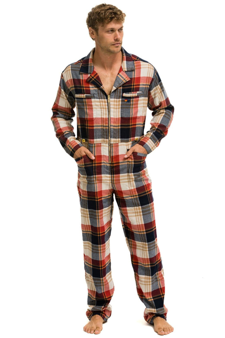 UNISEX PLAID FLIGHT SUIT - COWBOY PLAID Flight Suit Aviator Nation