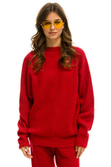 VINTAGE CABIN UNISEX CASHMERE SWEATER - CHERRY Sweatshirt Aviator Nation