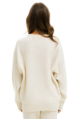 VINTAGE CABIN UNISEX CASHMERE SWEATER - VINTAGE WHITE Sweatshirt Aviator Nation