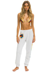 WOMEN'S AVIATOR NATION ASPEN SWEATPANTS - WHITE Womens Sweatpants Aviator Nation