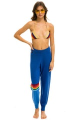 WOMEN'S RAINBOW STRIPE CASHMERE LIGHT SWEATER PANT - VINTAGE BLUE WOMENS Aviator Nation