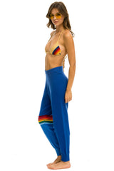 WOMEN'S RAINBOW STRIPE CASHMERE LIGHT SWEATER PANT - VINTAGE BLUE WOMENS Aviator Nation