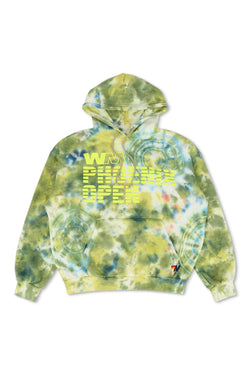 WM PHOENIX OPEN 2026 RELAXED PULLOVER HOODIE - TIE DYE GREEN // YELLOW