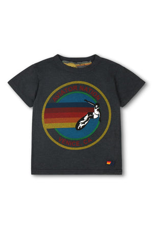 KID'S AVIATOR NATION VENICE TEE - CHARCOAL
