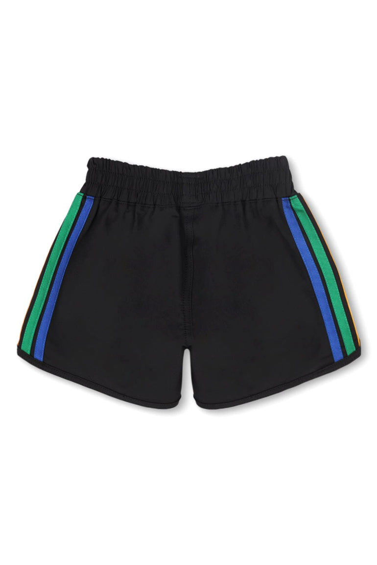 5 STRIPE KIDS FLEX JOGGER SHORT - BLACK