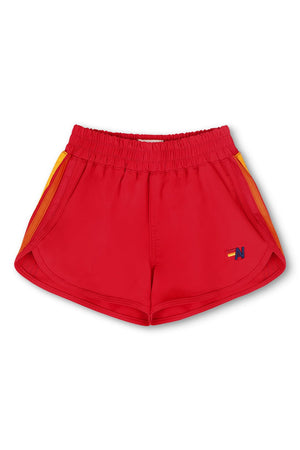 5 STRIPE KIDS FLEX JOGGER SHORT - RED