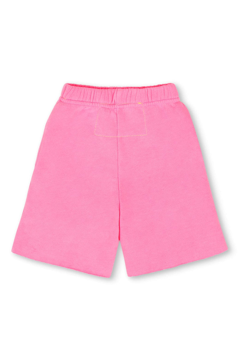 LOGO KIDS SWEATSHORTS - NEON PINK