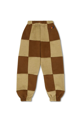 KID'S CHECK QUILTED SWEATPANTS