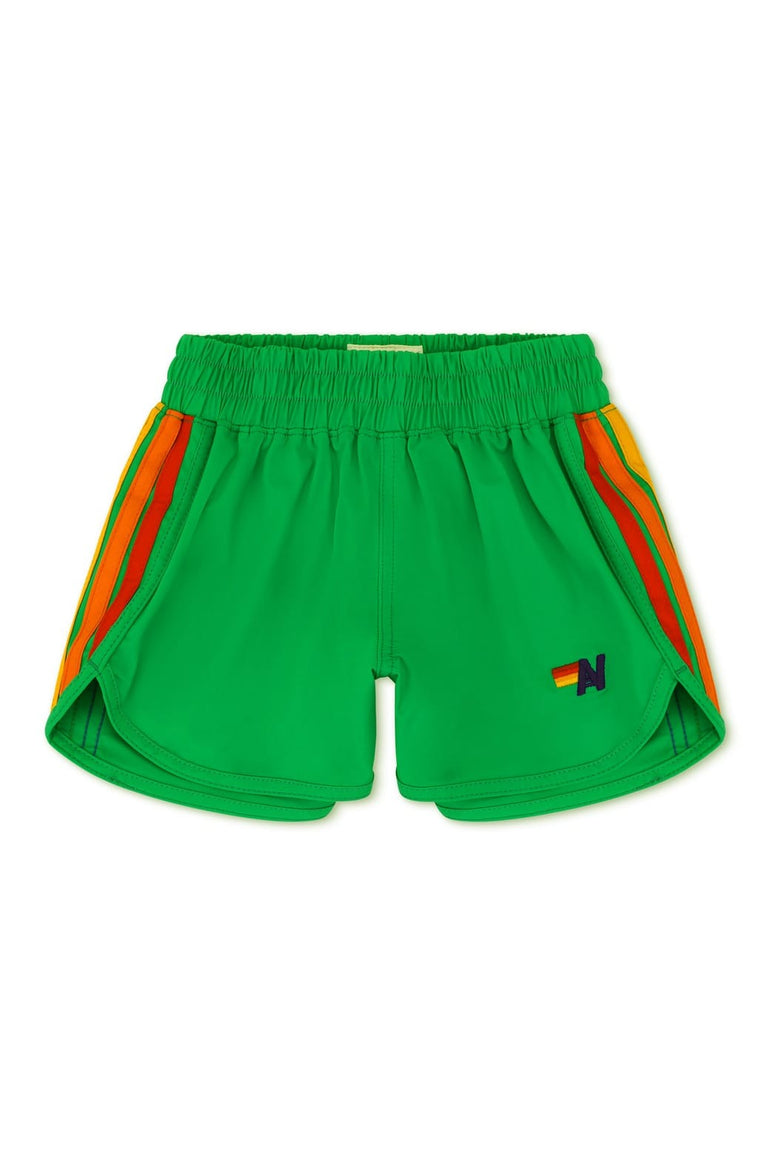 5 STRIPE KIDS FLEX JOGGER SHORT - KELLY GREEN