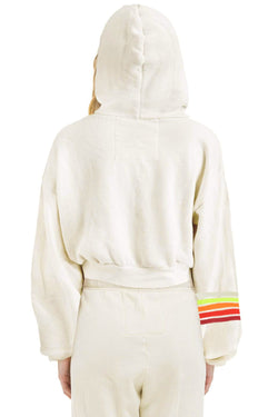 UNDER THE BIG SKY 2026 CROPPED ZIP HOODIE RELAXED - VINTAGE WHITE