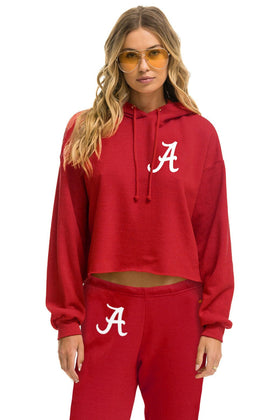 UNIVERSITY OF ALABAMA CROPPED PULLOVER HOODIE