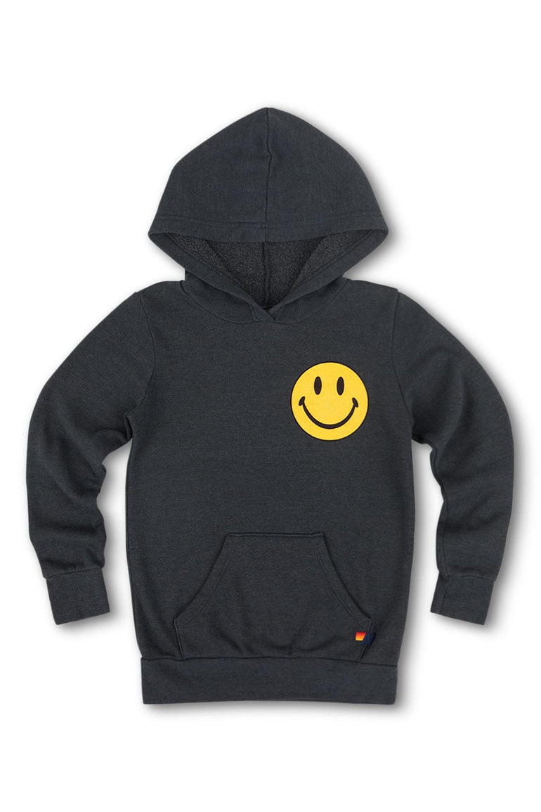 KID'S SMILEY 2 PULLOVER HOODIE - CHARCOAL