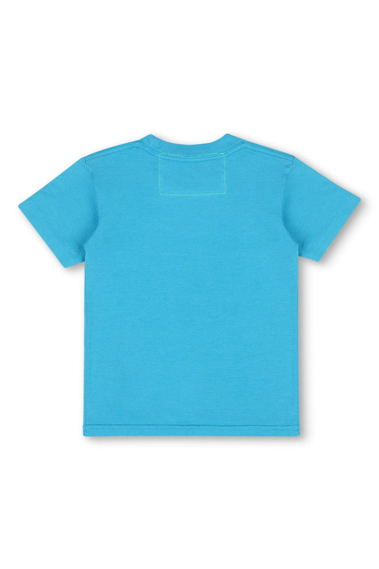 KID'S BOLT TEE - NEON BLUE
