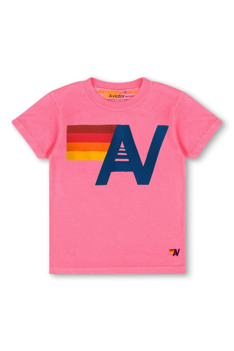 KID'S LOGO TEE - NEON PINK