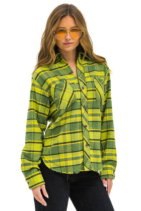 PLAID FLANNEL LIGHT WEIGHT UNISEX WESTERN SHIRT