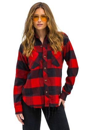 PLAID FLANNEL WESTERN SHIRT