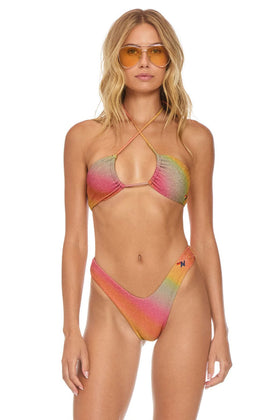 SPARKLE ST TROPEZ BANDEAU HALTER BIKINI TOP