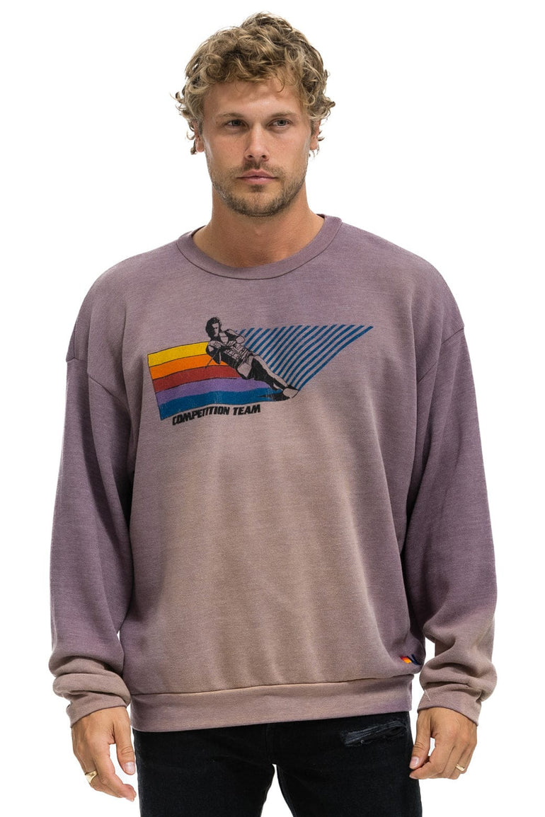 WATER SKIER RELAXED CREW SWEATSHIRT - FADED MOCHA