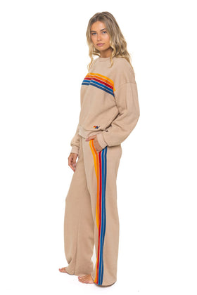 5 STRIPE RELAXED CREW SWEATSHIRT