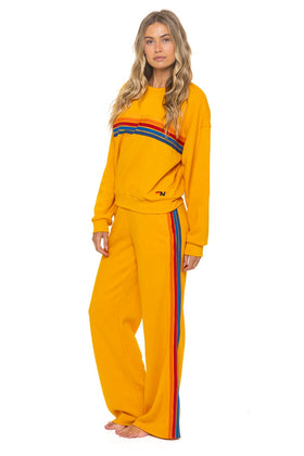 5 STRIPE RELAXED CREW SWEATSHIRT