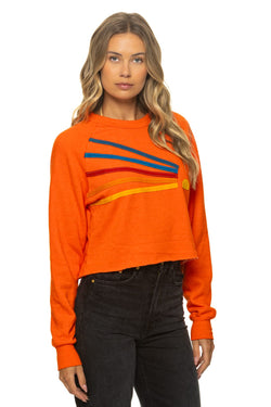 DAYDREAM CROPPED CREW SWEATSHIRT RELAXED - ORANGE