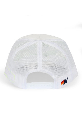 PRAY FOR SNOW VINTAGE TRUCKER HAT - WHITE - back