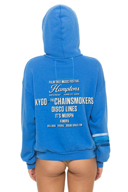 PALM TREE FEST HAMPTONS 2026 PULLOVER HOODIE RELAXED - COBALT