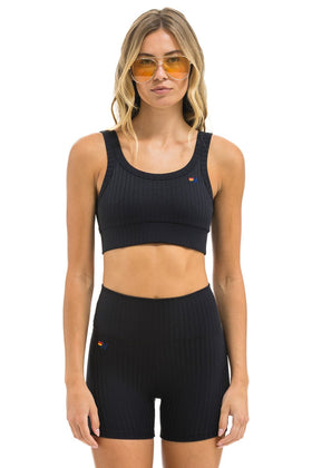 WIDE RIB WOMEN'S SCOOP BACK SPORTS BRA