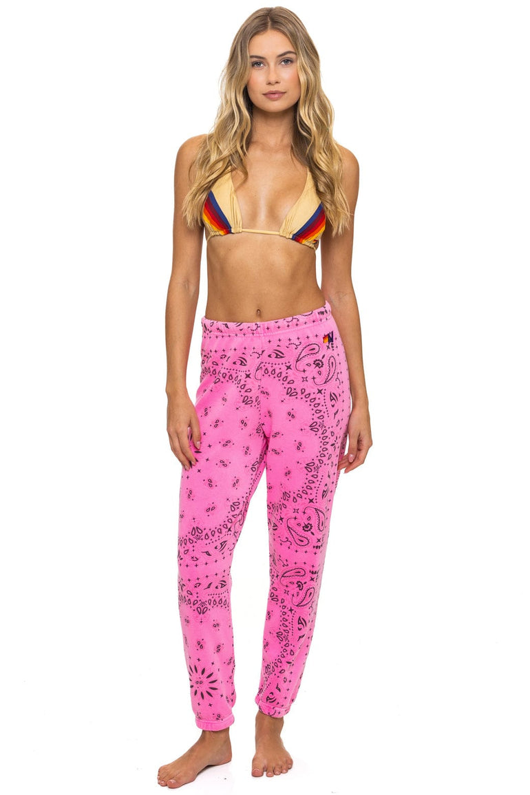 BANDANA SWEATPANTS - NEON PINK