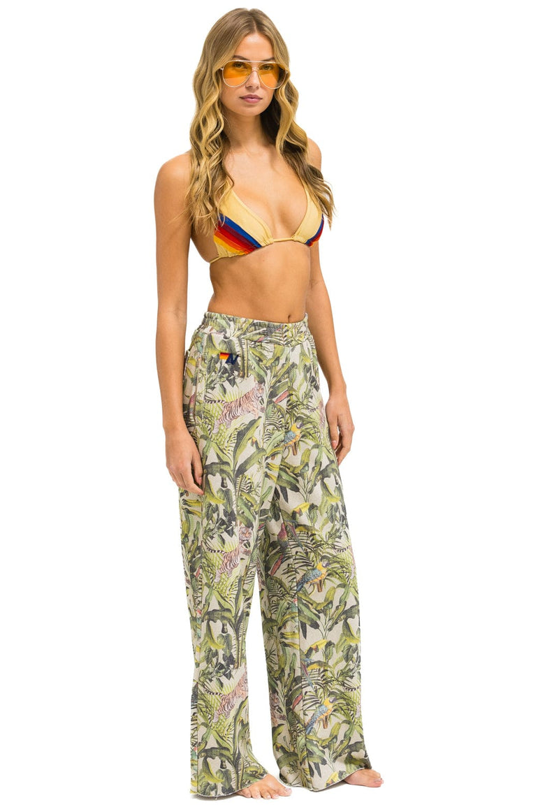 JUNGLE WIDE LEG POCKET SWEATPANTS - SAND