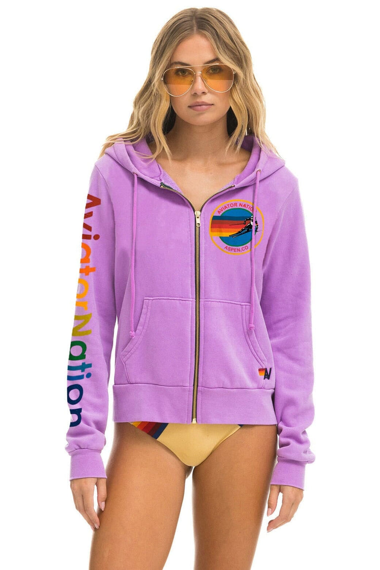 AVIATOR NATION ASPEN HOODIE - NEON PURPLE Hoodie Aviator Nation 