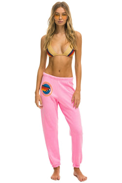 AVIATOR NATION NASHVILLE SWEATPANTS - NEON PINK Women's Sweatpants Aviator Nation 