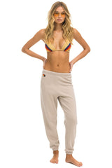 BOLT SWEATPANTS - SAND // MOCHA Women's Sweatpants Aviator Nation 