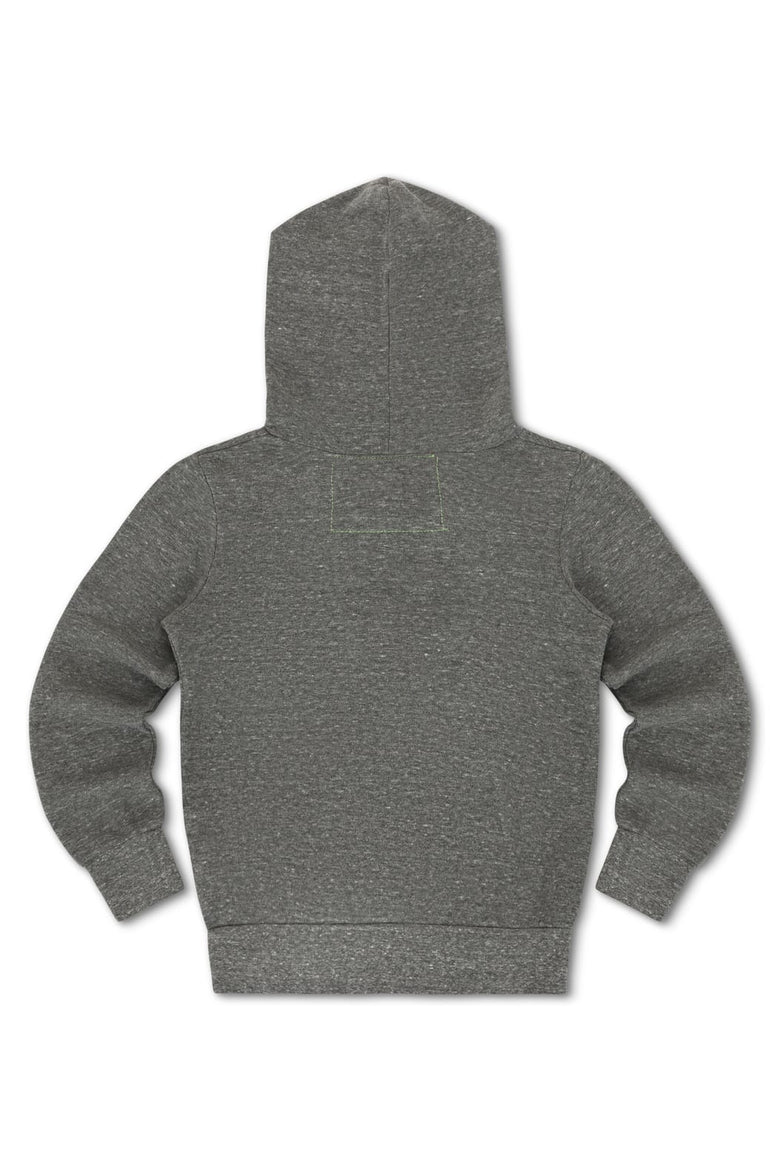 KID'S 5 STRIPE HOODIE - HEATHER GREY