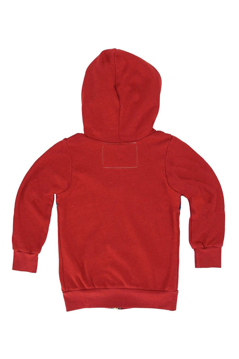 KID'S 5 STRIPE HOODIE - RED