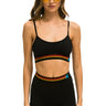 LOGO ADJUSTABLE BRALETTE - BLACK Sports Bra Aviator Nation 