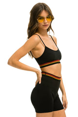 LOGO ADJUSTABLE BRALETTE - BLACK Sports Bra Aviator Nation 
