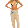 LOGO STITCH SWEATPANTS - SAND Women's Sweatpants Aviator Nation 