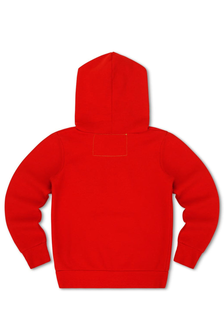 KID'S LOGO PULLOVER HOODIE - RED