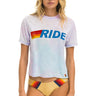 RIDE LOGO BOYFRIEND TEE - TIE DYE BUBBLEGUM Boyfriend Tee sale 
