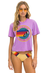 SIGNATURE NEW YORK CITY BOYFRIEND TEE - NEON PURPLE Boyfriend Tee Aviator Nation 