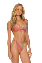 SPARKLE RIVIERA KNOT CHEEKY BIKINI BOTTOMS - RAINBOW Swim Aviator Nation 