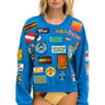 VINTAGE PATCH RELAXED CREW SWEATSHIRT - OCEAN Sweatshirt Aviator Nation 