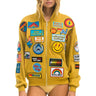 VINTAGE PATCH ZIP HOODIE RELAXED - KHAKI Hoodie Aviator Nation 
