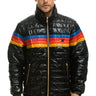 4 STRIPE TRAVELER JACKET - GLOSSY BLACK Men's Outerwear Aviator Nation 