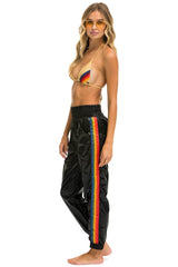 5 STRIPE HI RISE WIND PANT - BLACK Women's Sweatpants Aviator Nation 