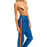 5 STRIPE HI RISE WIND PANT - SNORKEL BLUE Women's Sweatpants Aviator Nation 